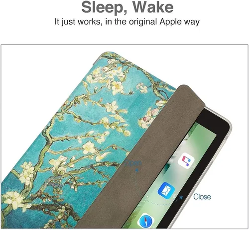Miniatura 6 de RUBAN Funda para iPad Air 2 (versión 2014) – Delgado Ligero Protector Smart Shell Anti-Antiarañazos Antiarañazos Flexible Suave TPU Back Cover Stand