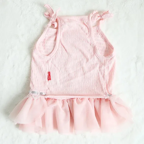 Miniatura 5 de Moorfowl Vestido tutú rosa de princesa Bulldog francés, chaleco de verano, falda de gasa para perrito, pug y corgi, vestido de tul con lazo, trajes