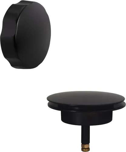 Miniatura 6 de Westbrass Moldura de estilo europeo para residuos de baño de accionamiento por cable, negro mate, D50TE-62