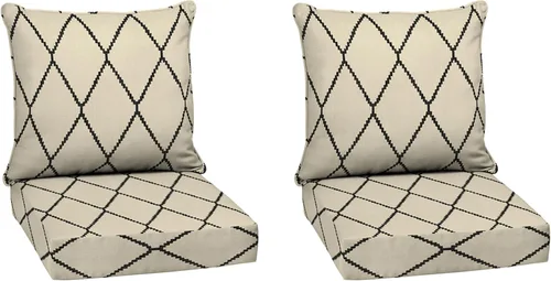 Miniatura 60 de Arden Outdoor Deep Seat Cushion Set, 24 x 24 pulgadas, Cojín para exteriores resistente al clima, a la lluvia y a la decoloración para silla, sofá