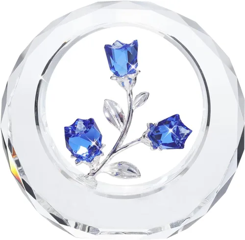 Miniatura 9 de LONGWIN Figura de cesta de flores de loto de cristal, decoración de arte coleccionable, decoración artística de Feng Shui, adornos decorativos