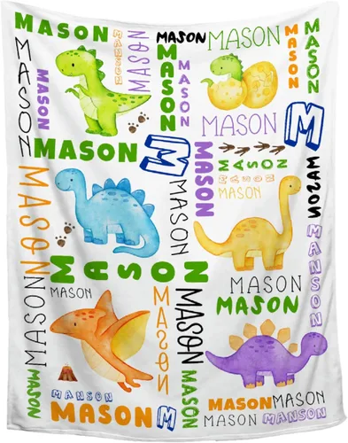 Miniatura 31 de Manta de bebé personalizada con diseño de animales del bosque, manta personalizada con nombre para niñas y niños, regalos de registro, manta suave