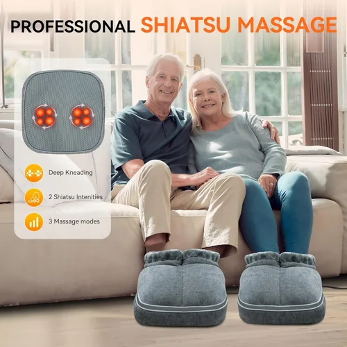 Miniatura 2 de Snailax Shiatsu - Masajeador de pies con calor, máquina eléctrica de masaje de pies para neuropatía, fascitis plantar, calentadores de pies