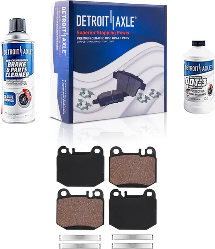 Miniatura 21 de Detroit Axle - Pastillas de freno traseras para Mercedes-Benz C230 C240 C280 C320 C350 CLK320 CLK350 CLK430 E300 E320 E420 E430 SLK350, pastillas