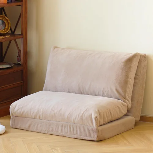 Miniatura 13 de N&V Sofá cama plegable tipo bolsa de frijoles, sofá cama plegable con relleno de espuma, incluye funda extraíble y lavable a máquina, suave forro