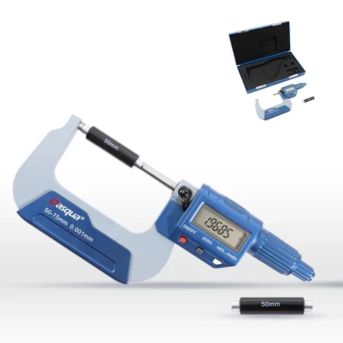 Miniatura 10 de Dasqua Micrómetro exterior digital de precisión, herramientas de medición para uso en mecanizado e industrial, precisión de 0 a 1 pulgada 0.002 mm