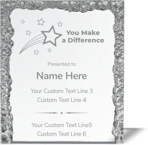 Miniatura 10 de Trofeo grabado personalizado Premios acrílicos personalizados con grabado Estrella brillante Más allá Marcar la diferencia Jubilación