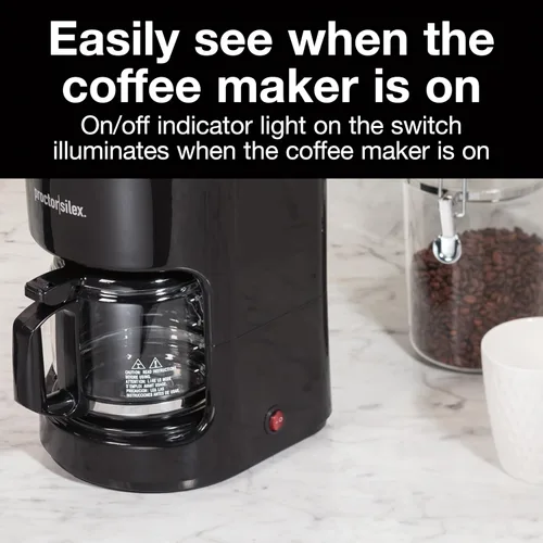 Miniatura 5 de Proctor Silex Cafetera de 10 tazas, funciona con enchufes inteligentes que son compatibles con Alexa, pausa y servicio automático, color negro
