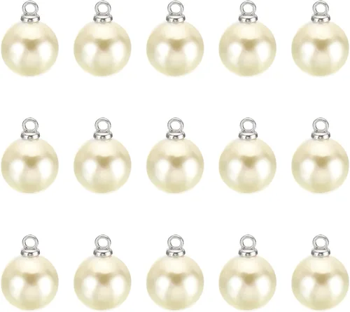 Miniatura 19 de PATIKIL 150 cuentas de perlas de perlas de imitación de perlas colgantes de bricolaje para hacer joyas, pulseras, aretes, collar