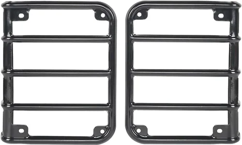 Miniatura 5 de Hooke Road Wrangler - Fundas para luz trasera Euro Guard en negro para Jeep Wrangler JK y JKU Unlimited 2007-2018 - Par