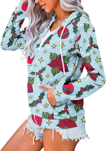 Miniatura 5 de Women's Sequin Butterfly Graphic Hooded Fashion Comfy Breathable Pullover Tops Full Zip Drawstring Shirt with Pocket