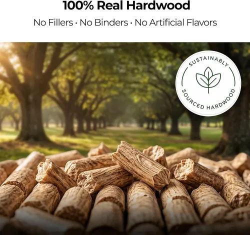 Miniatura 5 de Kona 100% pellets ahumadores de manzana, diseñados para parrilla Ninja Woodfire al aire libre, bolsa resellable de 2 libras