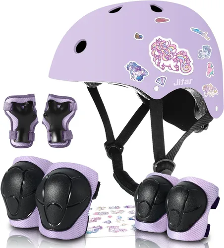 Miniatura 12 de Kids Bike Helmet and Pad Set for Girls Boys Ages 2-3-5-8-14, Adjustable Toddler Youth Helmet with Knee & Elbow Pads for Bicycle, Skating, Scooter