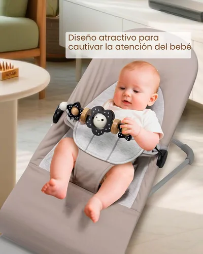 Miniatura 2 de TinlyFinly Baby Bouncer - Barra de juguete de madera compatible con Baby Bjorn Bouncer, accesorio de juguete de ajuste apretado y seguro, muy