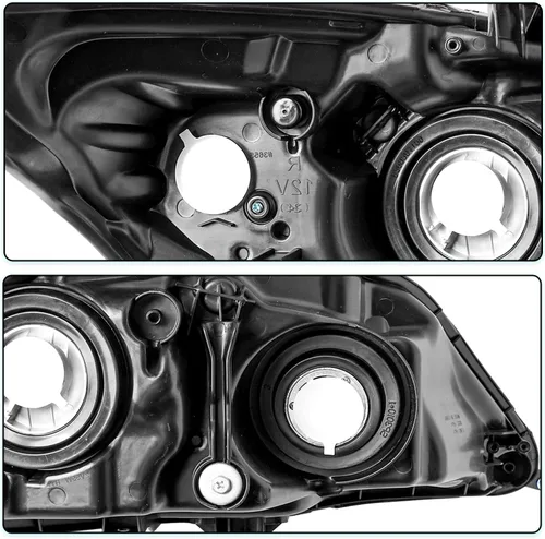 Miniatura 7 de TUSDAR Reemplazo del conjunto de faros delanteros para Honda Civic 2014-2015 de 2 puertas Coupé, carcasa negra, reflector ámbar (L+R)