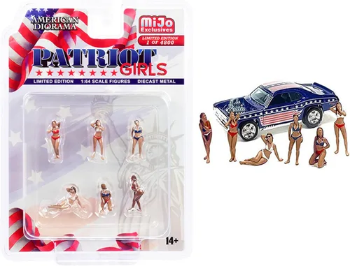 American Diorama Patriot Girls 1:64 - Juego de figuras de metal AD-76498MJ (juego de 6 figuras)