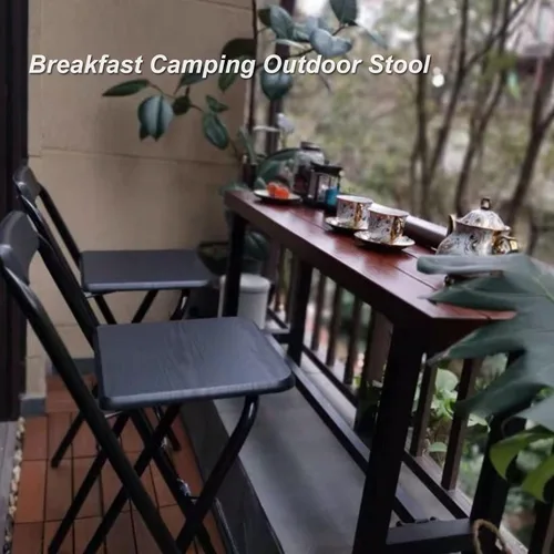 Miniatura 5 de Modern Taburete de bar plegable con altura de mostrador para adultos, silla alta plegable para desayuno, taburete cuadrado de fiesta de oficina