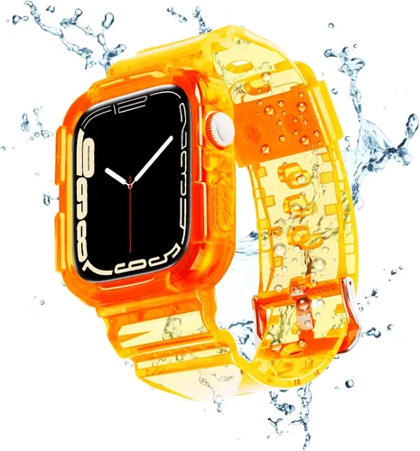 Miniatura 7 de Funda con correa compatible con Apple Watch de 1.57, 1.57, 1.57, 1.61, 1.65, 1.73 y 1.73 pulgadas; correa de silicona de TPU suave con funda