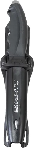 Miniatura 2 de Atomic Aquatics Ti6 - Cuchillo de buceo duradero de titanio resistente a la corrosión con funda bloqueable y correas de ajuste rápido para buceo