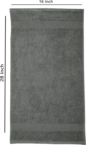 Miniatura 7 de RAJRANG - Toallas de mano para baño altamente absorbentes, ligeras y suaves, de algodón, color gris, paquete de 6, 28 x 16 pulgadas
