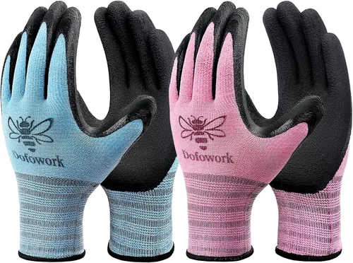 Miniatura 8 de DOFOWORK Gardening Gloves - 6 Pair Gardening Gloves for Women/Men, Breathable Natural Latex Garden Gloves with Grip