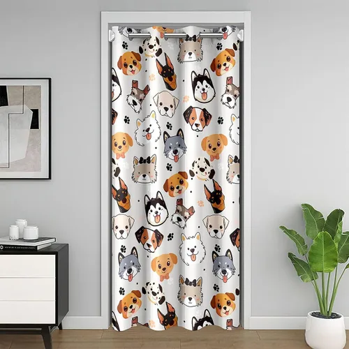 Miniatura 20 de Erosebridal Cortina de puerta de teñido anudado, cortina opaca bohemia, cortina exótica abstracta en espiral, elegante cortina hippie para puerta