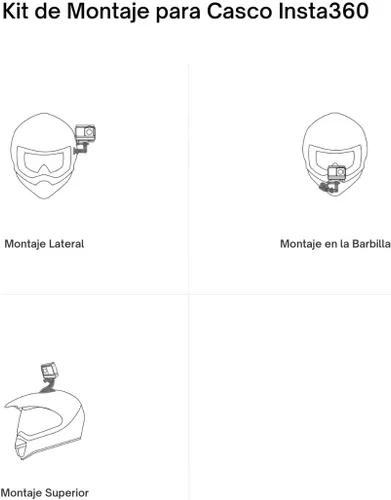 Miniatura 4 de Insta360 Paquete de montaje de casco para cámara de acción ONE R, ONE X, ONE