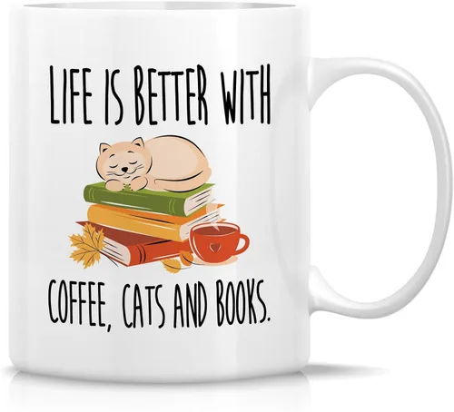 Miniatura 26 de Retreez - Taza Graciosa Show Me Your Kitties Amantes de Gatos, 325 ml, Tazas de Café de Cerámica, Divertidas, Sarcasmo, Sarcasticas, Regalos