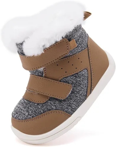 Miniatura 146 de BMCiTYBM Botas de nieve de invierno para bebés y niños pequeños, de piel sintética, cálidas, antideslizantes, zapatos para primeros pasos