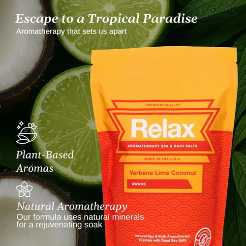 Miniatura 4 de Relax Spa & Bath Sales de baño de aromaterapia para bañera de hidromasaje, baño o spa, bolsa de 2 libras con infusión de magnesio, sal de baño