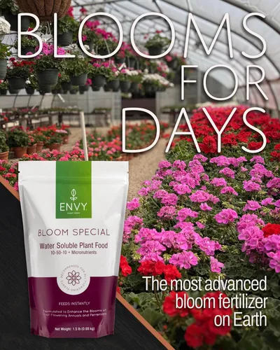 Miniatura 6 de ENVY Bloom Special Professional Grade (10-50-10) Alimento vegetal soluble en agua, promueve flores más grandes y hermosas (3.0 libras)