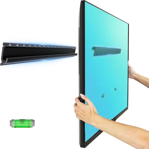 Soporte de pared para TV sin tachuelas para televisores de 12 a 55 pulgadas, soporte de TV sin taladro que soporta hasta 100 libras, soporte de TV