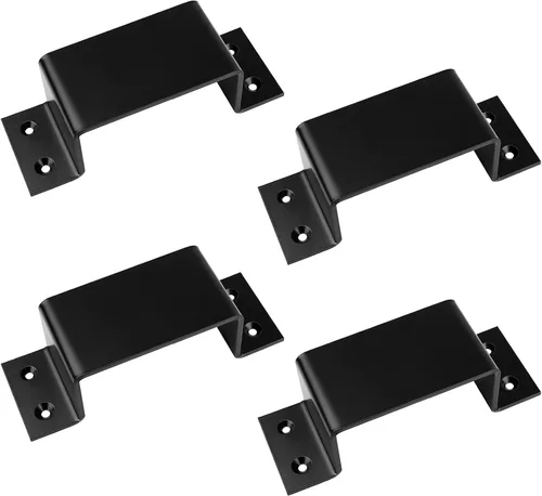 heneng 4 soportes de barricada de puerta de 2 x 4, soporte para barra de puerta, 5/32 pulgadas de grosor