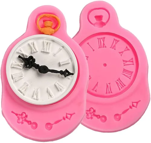 Playing Mold Moldes de silicona para reloj de bricolaje para tartas, fondant, galletas, jabón, pudín de azúcar, chocolate, caramelos duros,