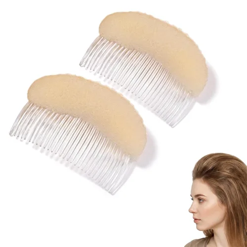 ericotry Peine para el cabello, 2 piezas encantadoras inserciones de volumen para decoración del cabello, peine de esponja de espuma, herramienta de