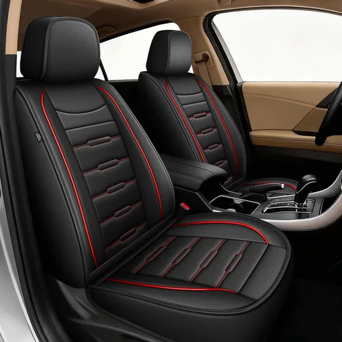 Miniatura 24 de AOMSAZTO 2 fundas de asiento delantero de automóvil, ajuste personalizado para Honda Accord 2003-2017, protector de asiento de coche de piel