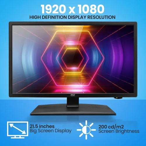 Miniatura 3 de Pyle Televisión LED RV de 21.5 pulgadas 1080p - Monitor de pantalla plana delgado FHD pequeño TV con HDMI, RCA, combo de disco multimedia/DVD