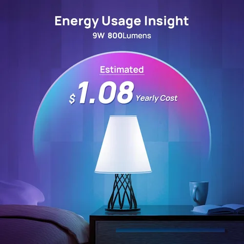 Miniatura 3 de Consciot - Foco LED inteligente, bombilla WiFi que cambia de color A19 E26 compatible con Alexa y Google Home, equivalente a 60 W, sincronización