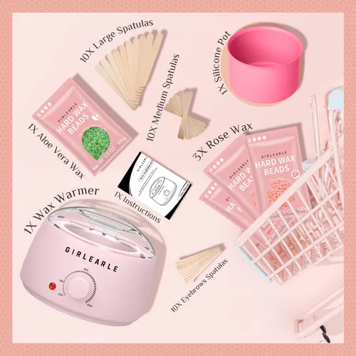 Miniatura 8 de Kit de depilación para mujeres y hombres, GIRLEARLE calentador de cera para depilación en casa con perlas, múltiples fórmulas dirigidas a diferentes