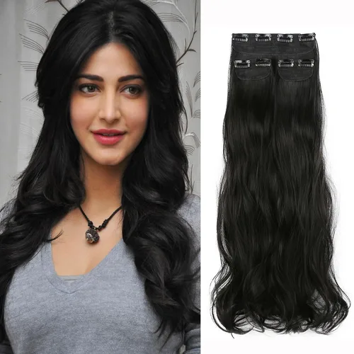 Miniatura 17 de Extensiones de cabello con pinzas, balayage, color marrón oscuro medio a rubio ceniza pálido, juego de 3 piezas, 16 pulgadas, 5.23 onzas, invisible