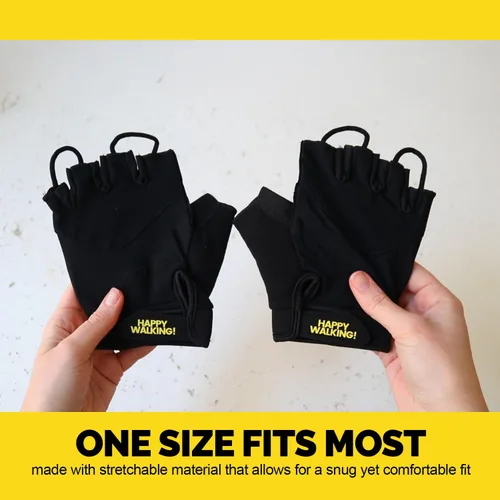 Miniatura 4 de Walk At Home Guantes de entrenamiento negros Happy Walking Fitness para hombres y mujeres con 7 anillos ajustables bandas de resistencia bandas