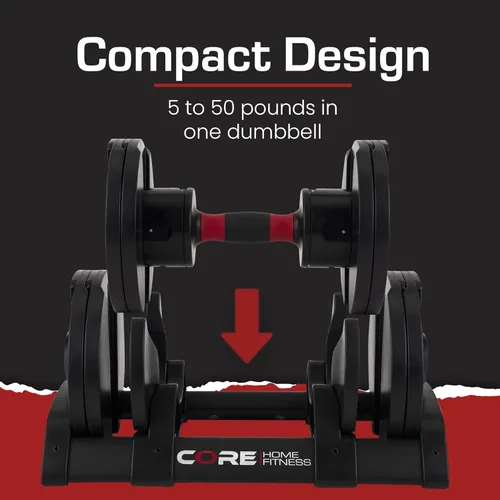 Miniatura 11 de Core Fitness® Adjustable Dumbbell Weight Set by Affordable Dumbbells