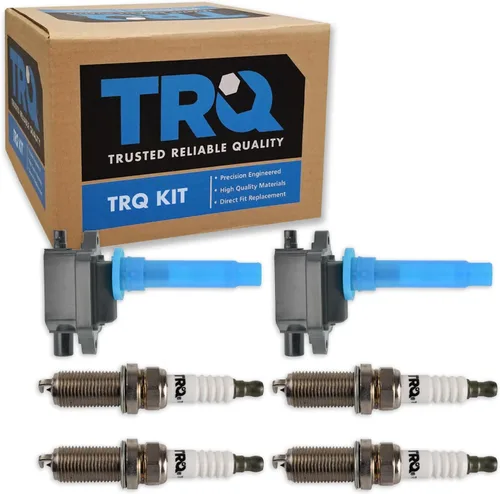 Miniatura 16 de Kit de Bobina de Encendido y Bujía TRQ 8 Piezas Bujías de Iridio Compatibles con Mercedes-Benz C250 2012-2015 y SLK250 2012-2015