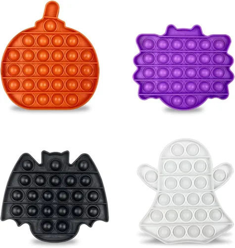 Jofan Paquete de 4 juguetes sensoriales de Halloween para niños y niñas, regalos de fiesta de Halloween, bolsas de golosinas de Halloween, regalos