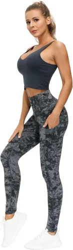 Miniatura 6 de The Gym People - Pantalones deportivos gruesos de tiro alto, con bolsillos y control de abdomen, leggings para entrenar, correr, hacer yoga