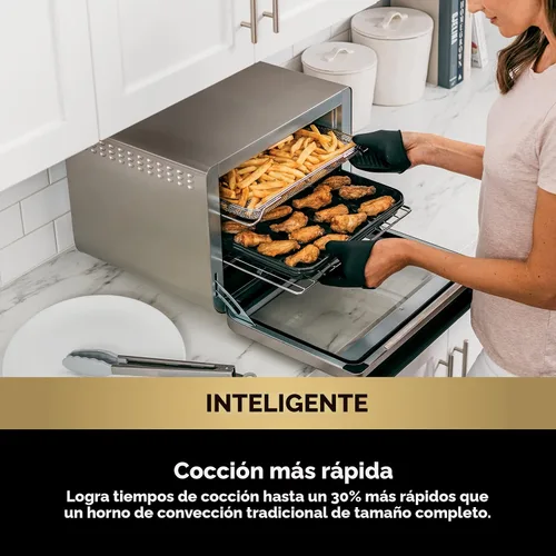 Miniatura 3 de Ninja DT251 Foodi 10 en 1 Smart XL - Horno de freír de aire, hornear, asar, tostar, asar, tostadora digital, termómetro, convección envolvente