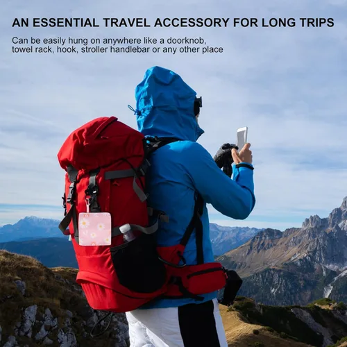 Miniatura 6 de Paquete de 2 bolsas de lavandería de viaje con asa y cordón, bolsas plegables expandibles para ropa sucia con gancho y cremallera, 23 x 20 pulgadas