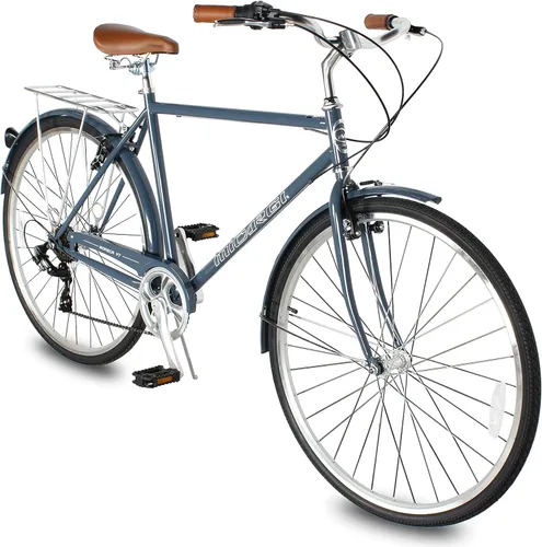 Miniatura 24 de MICARGI Bicicleta híbrida para adultos de 24/26 pulgadas, bicicleta híbrida de 1/7 velocidades para mujeres, hombres, personas mayores, bicicleta
