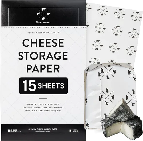 Miniatura 13 de Formaticum - Paquete de 30 bolsas de almacenamiento de queso - Bolsas de papel encerado de 6.25 x 11 pulgadas para mantener el queso o embutidos