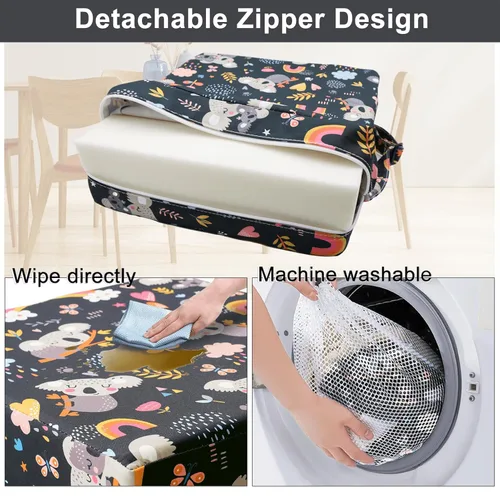 Miniatura 5 de Asiento elevador para niños pequeños para silla de cocina, mesa de comedor, lavable, grueso, resistente, silla elevadora portátil para niños Multi